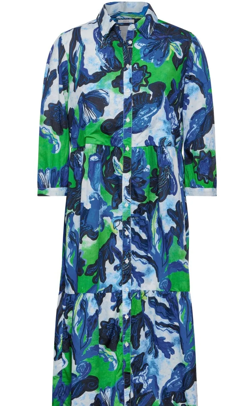 144063 - MIDI Printed Shirt Dress- Cecil