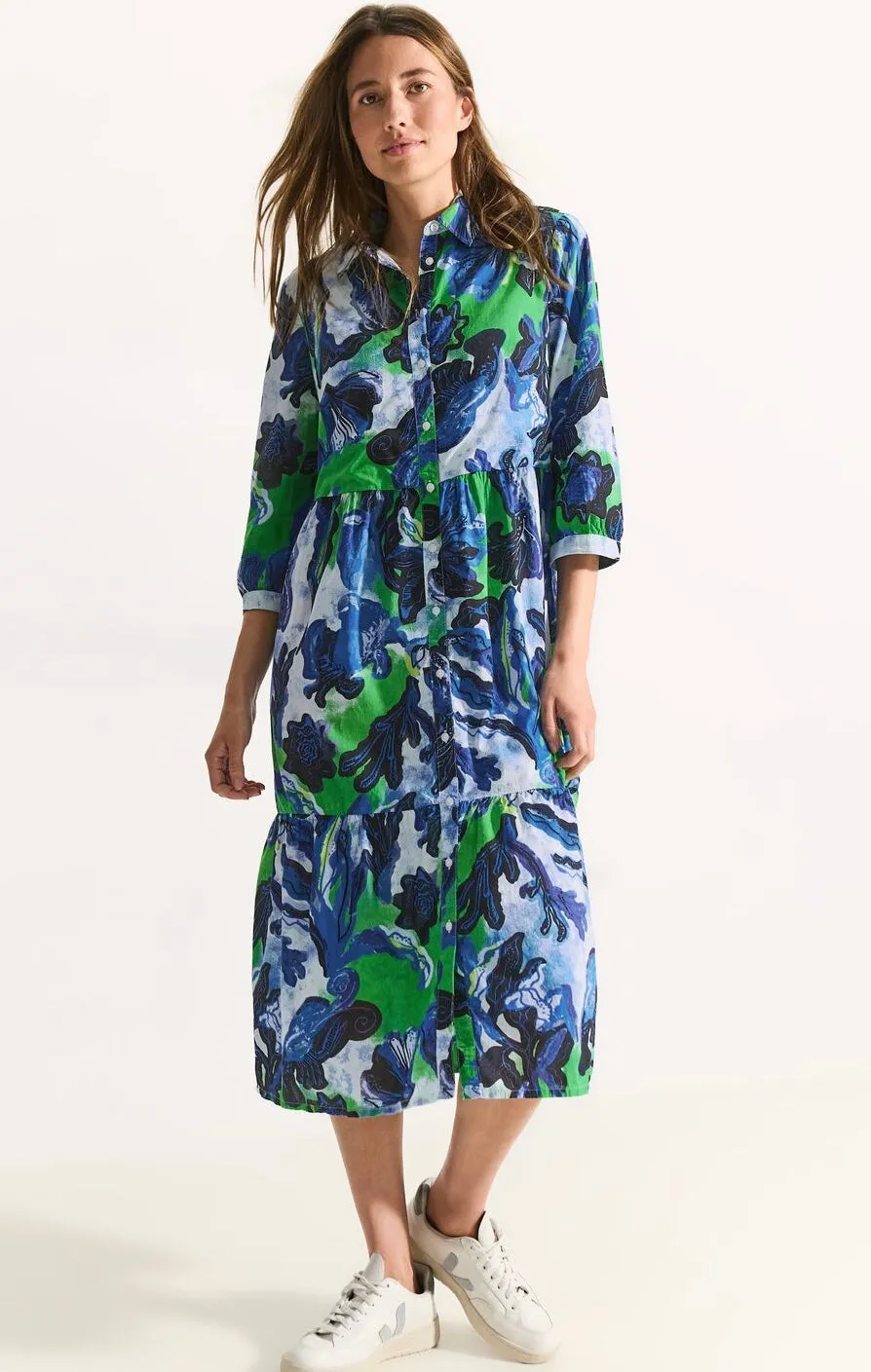 144063 - MIDI Printed Shirt Dress- Cecil
