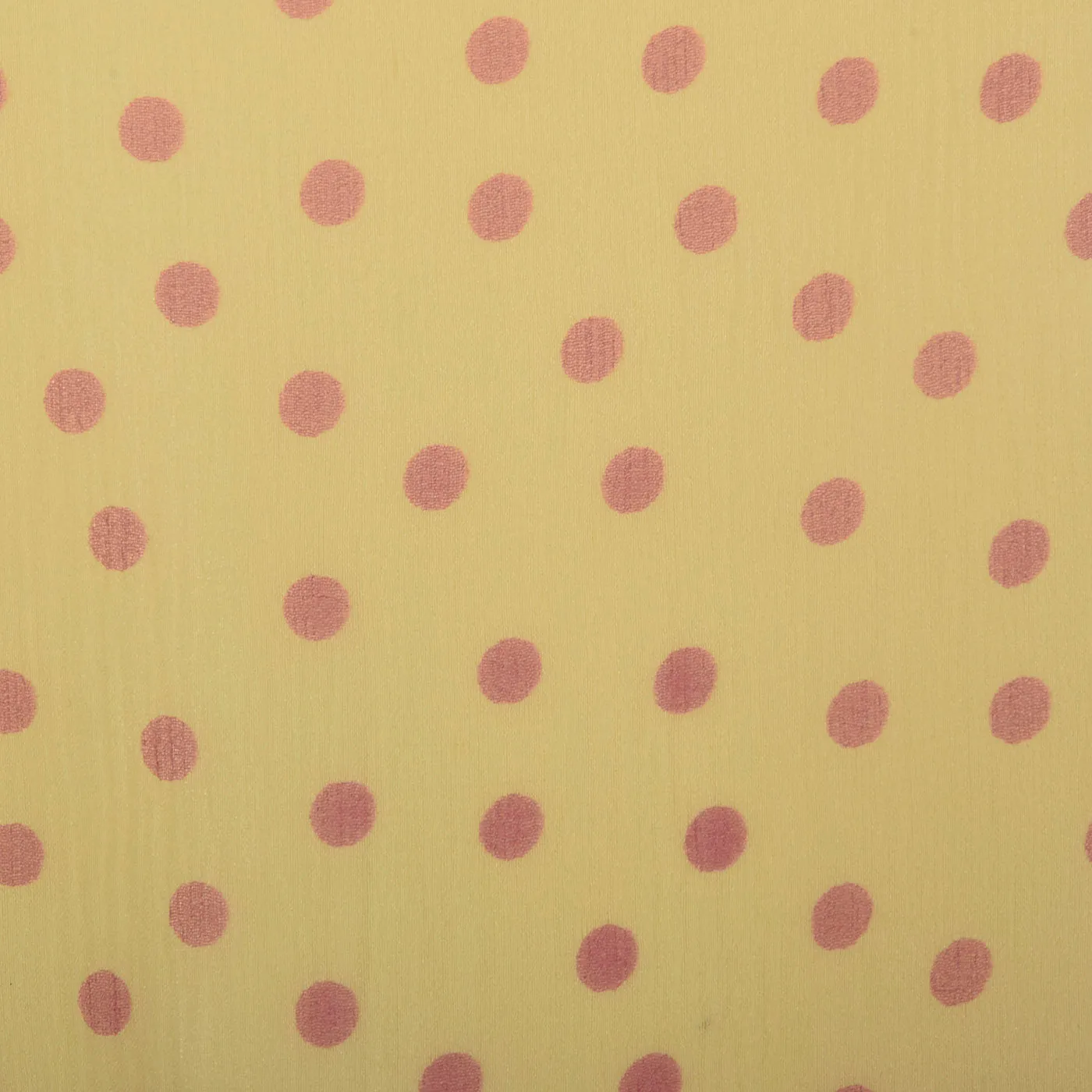 2000s Yellow Silk Blouse with Pink Polka Dots