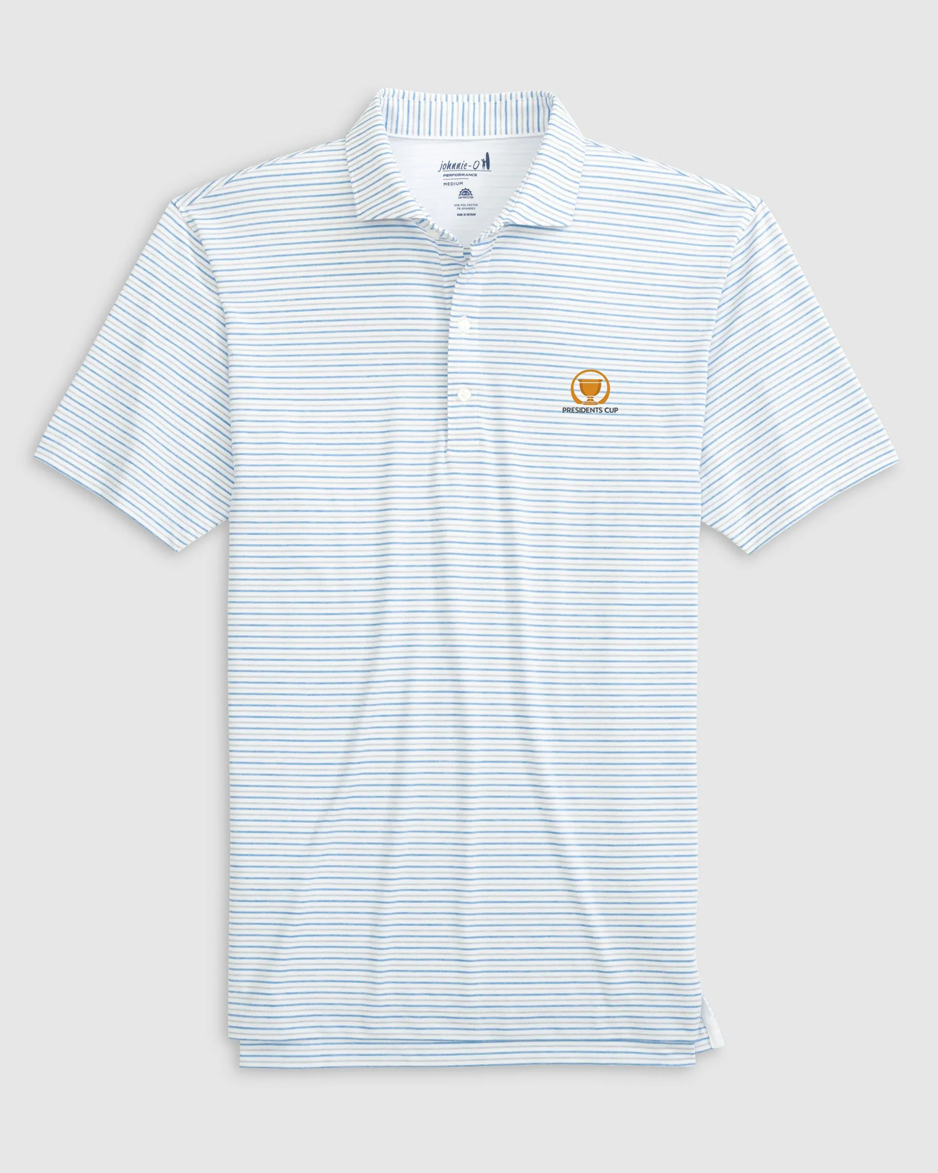 2024 Presidents Cup Vik Striped Jersey Performance Polo