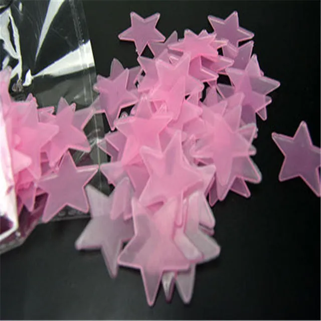 3D Stars Glow In The Dark Wall Stickers