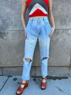 80s Faded, Thrashed Denim Jeans, Playboy