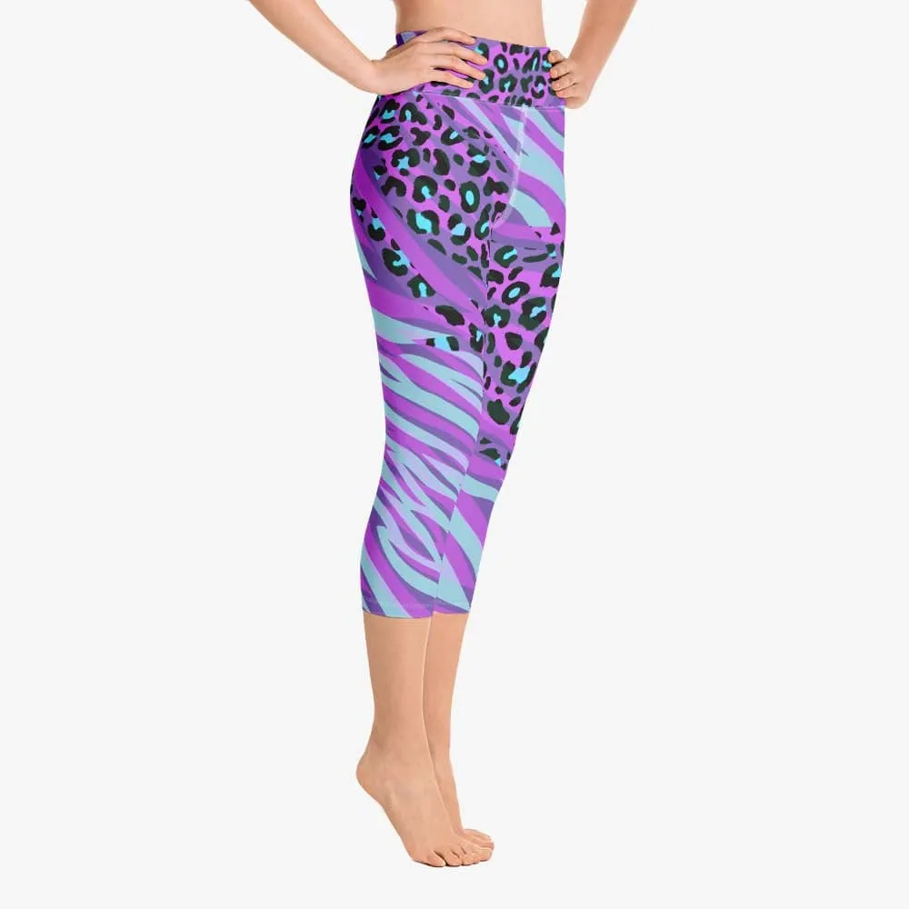 Animal Printed Capris "Cheetiger" Purple