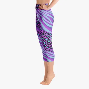 Animal Printed Capris "Cheetiger" Purple