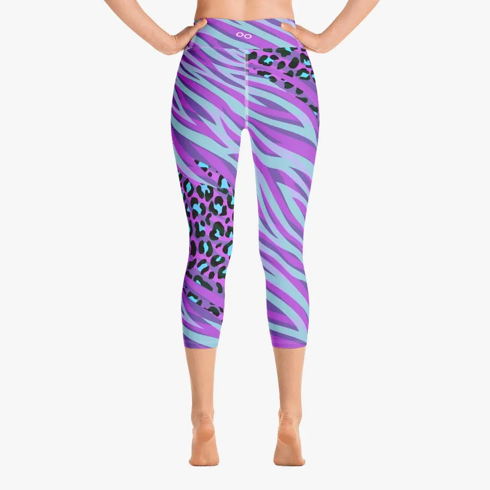 Animal Printed Capris "Cheetiger" Purple