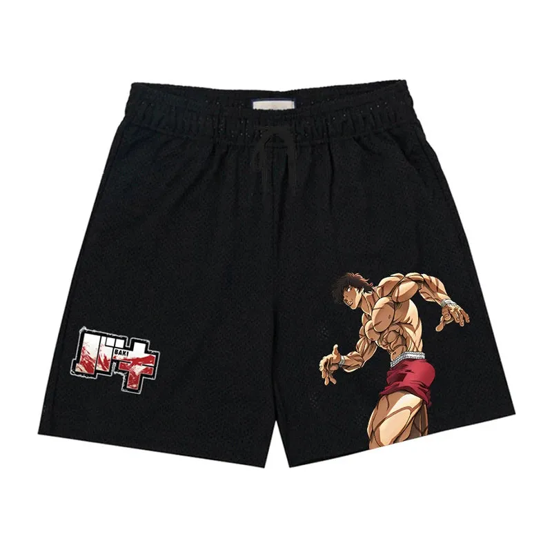 Anime Baki Haman Print Beach Shorts