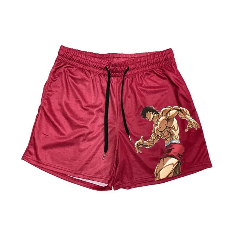 Anime Baki Haman Print Beach Shorts