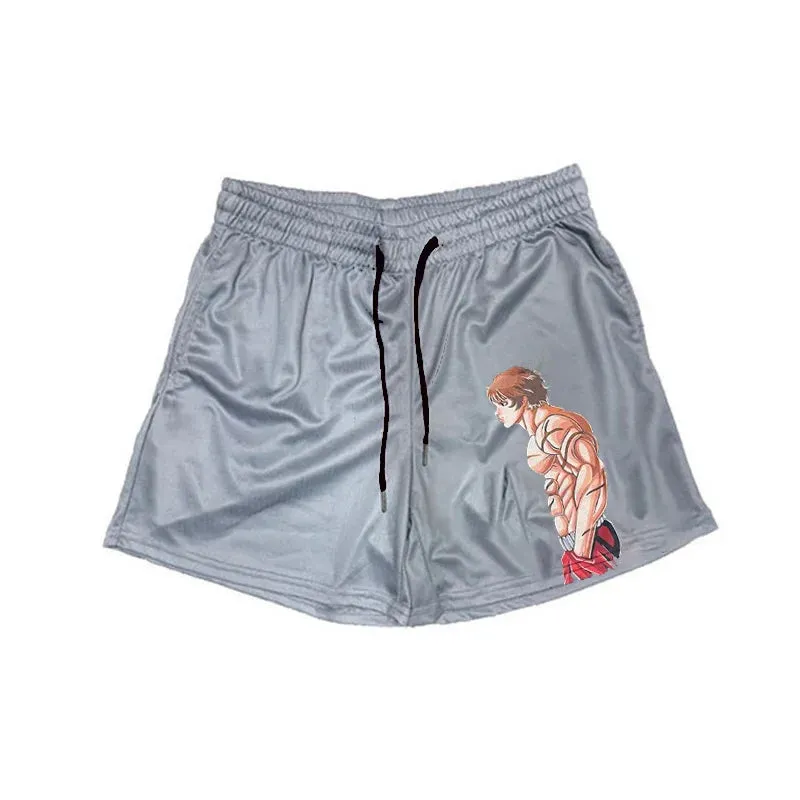 Anime Baki Haman Print Beach Shorts