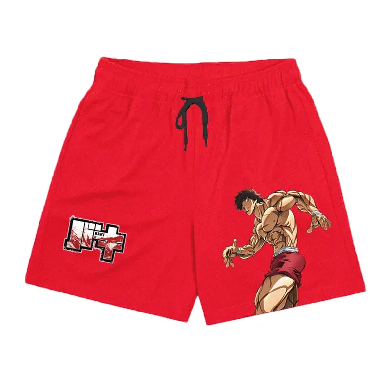 Anime Baki Haman Print Beach Shorts