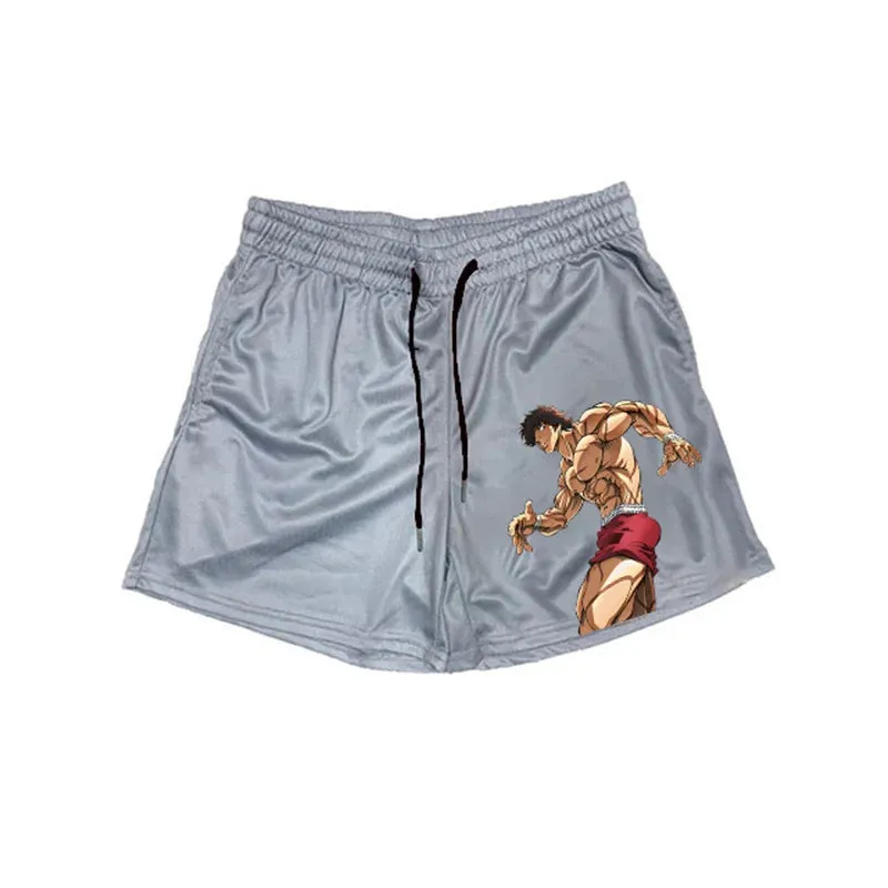 Anime Baki Haman Print Beach Shorts
