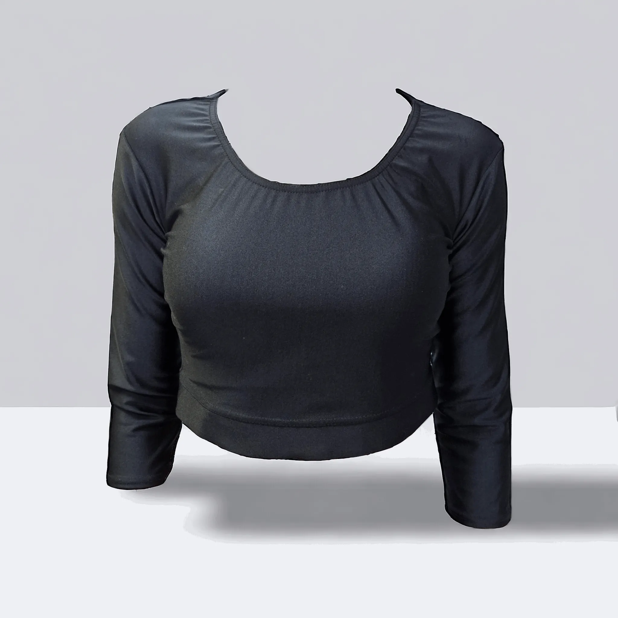ATHLU L/S Cropped Top with Mesh Back