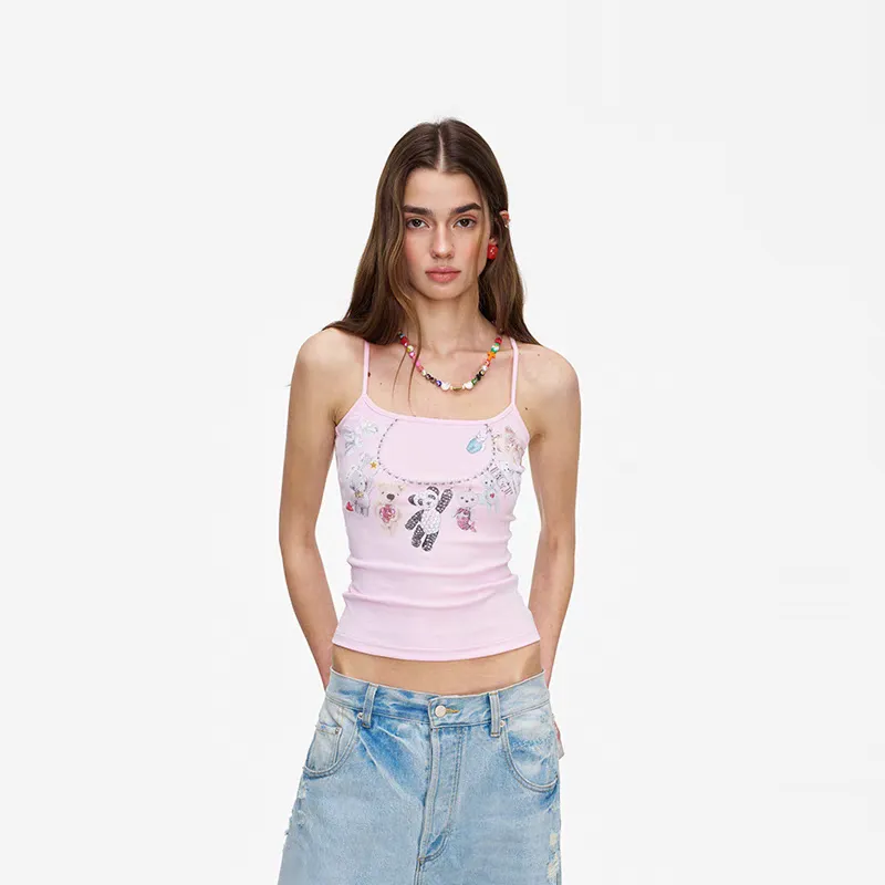 Beary Cute Baby Pink Cami  Graphic Toy Print