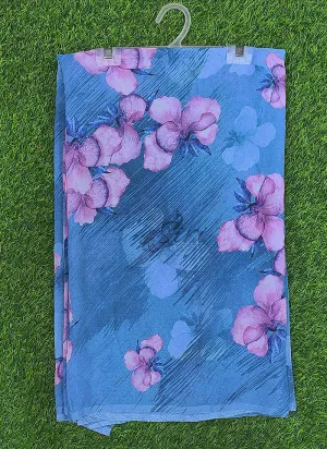 Beautiful Digital Print Floral Georgette Saree
