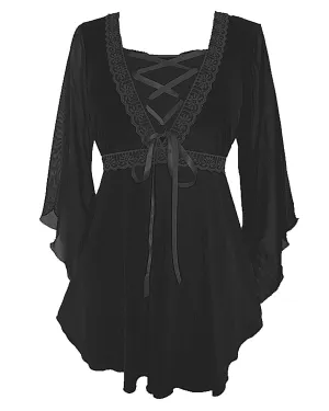 Bewitched Top in Black/Black