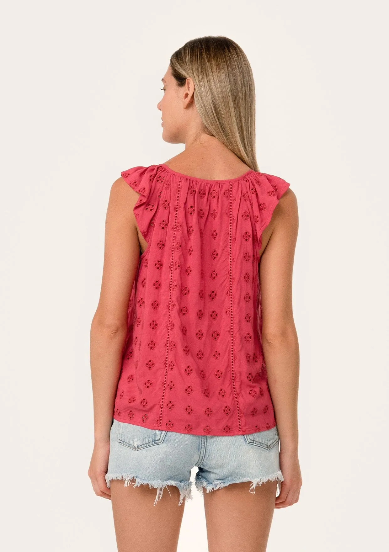 Bijou Button Front Top