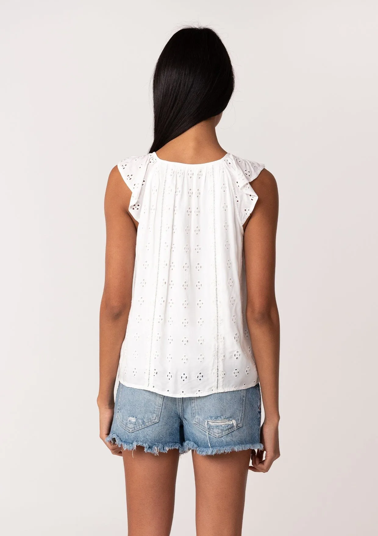 Bijou Button Front Top