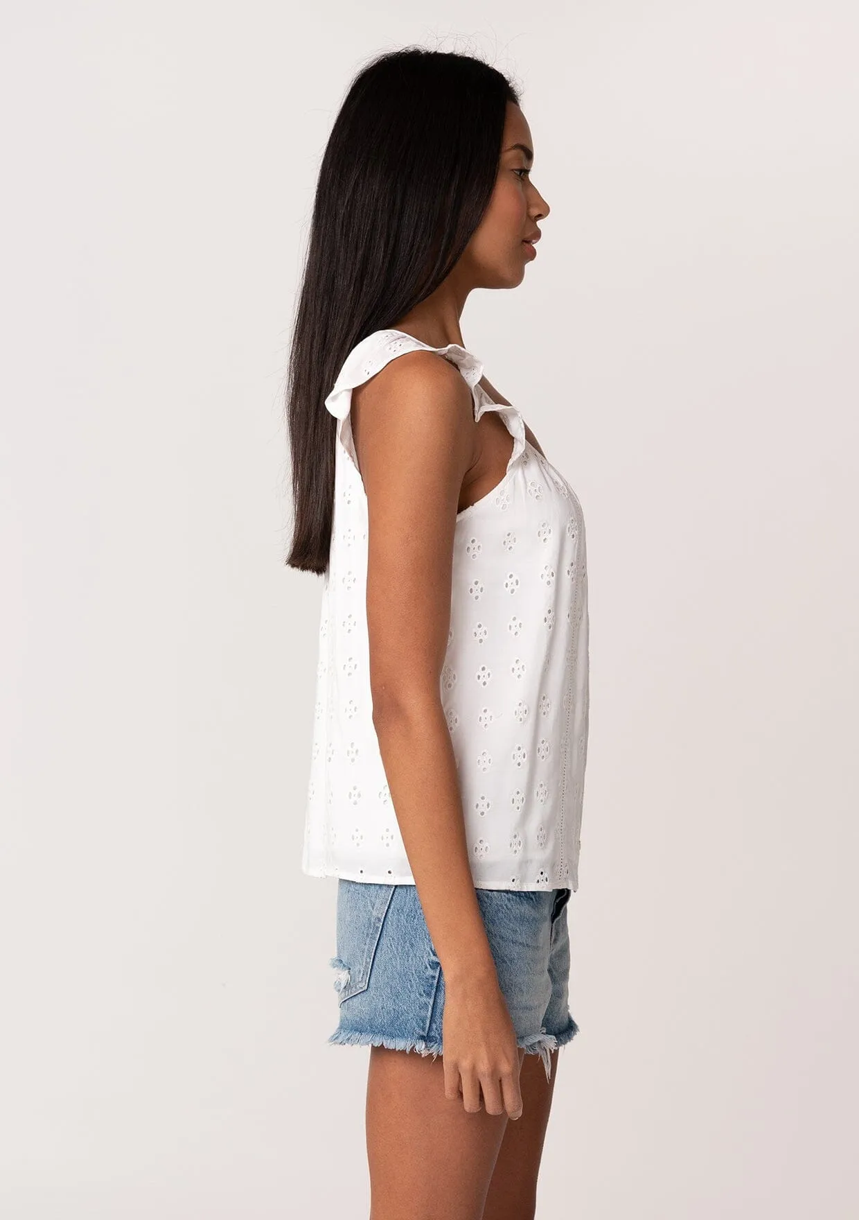 Bijou Button Front Top