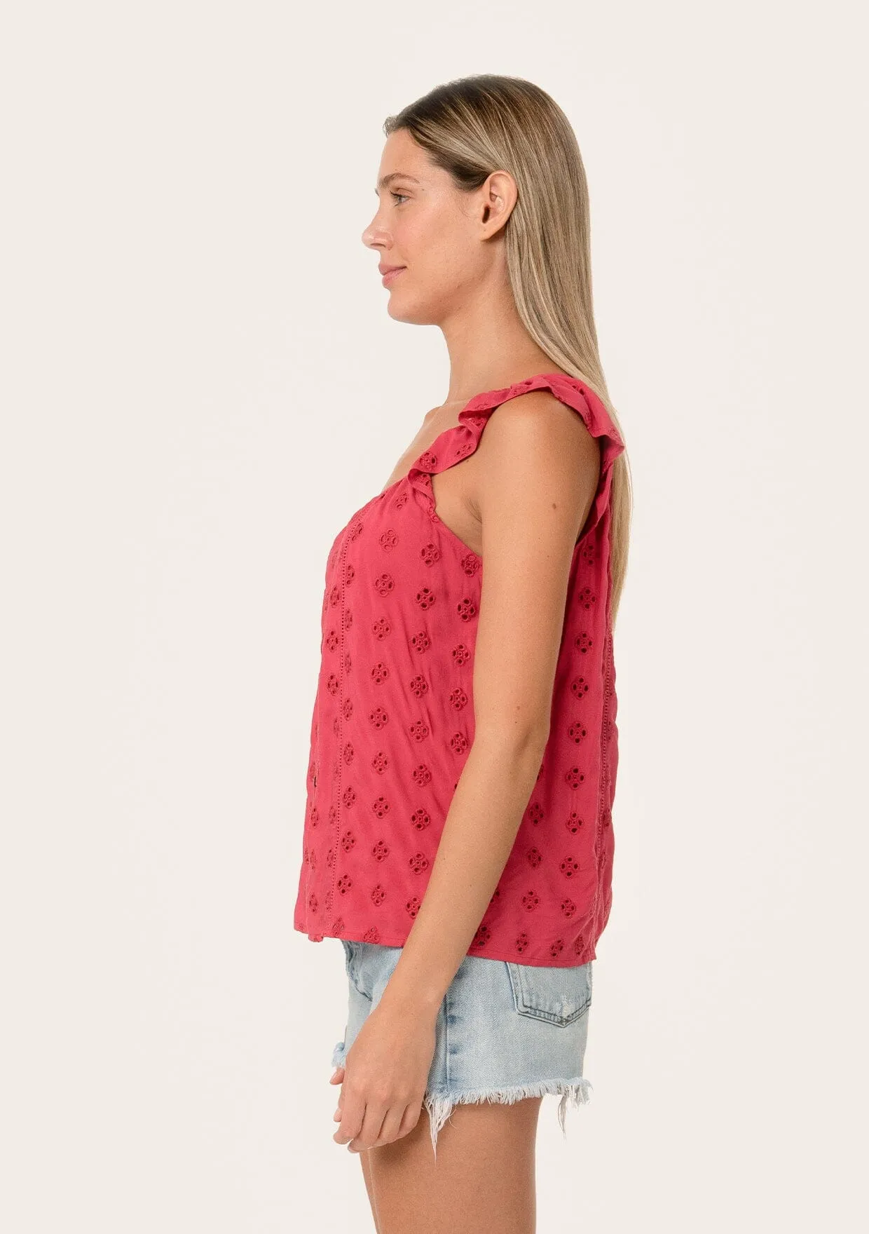 Bijou Button Front Top