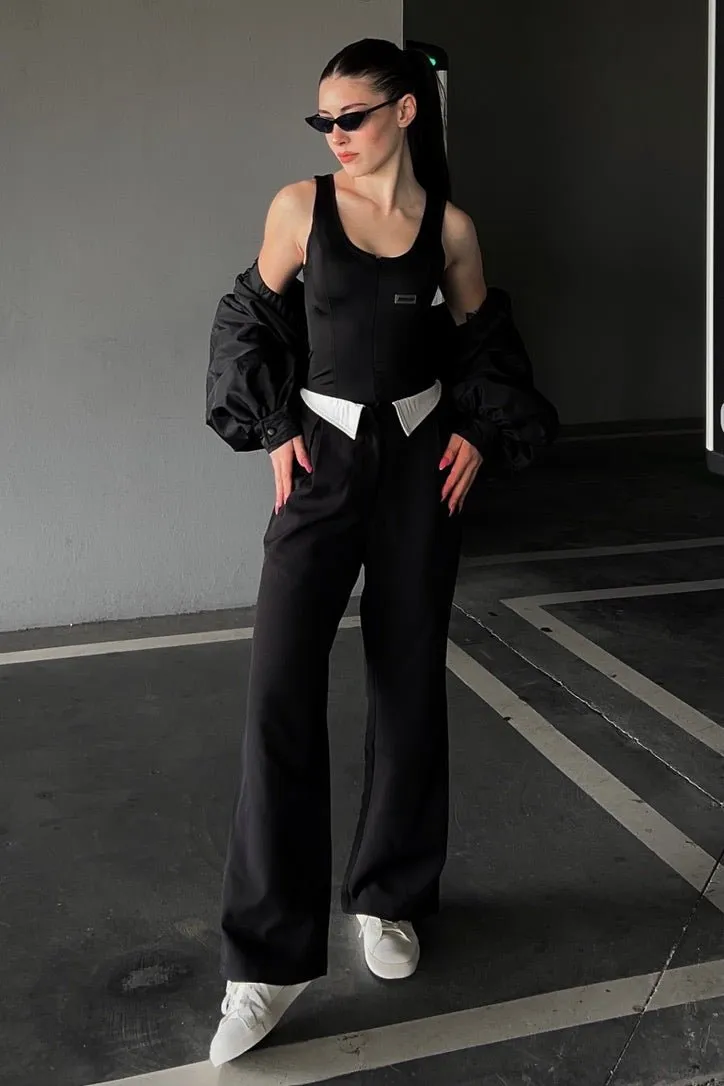 Black Rory Tailored Korean Trouser
