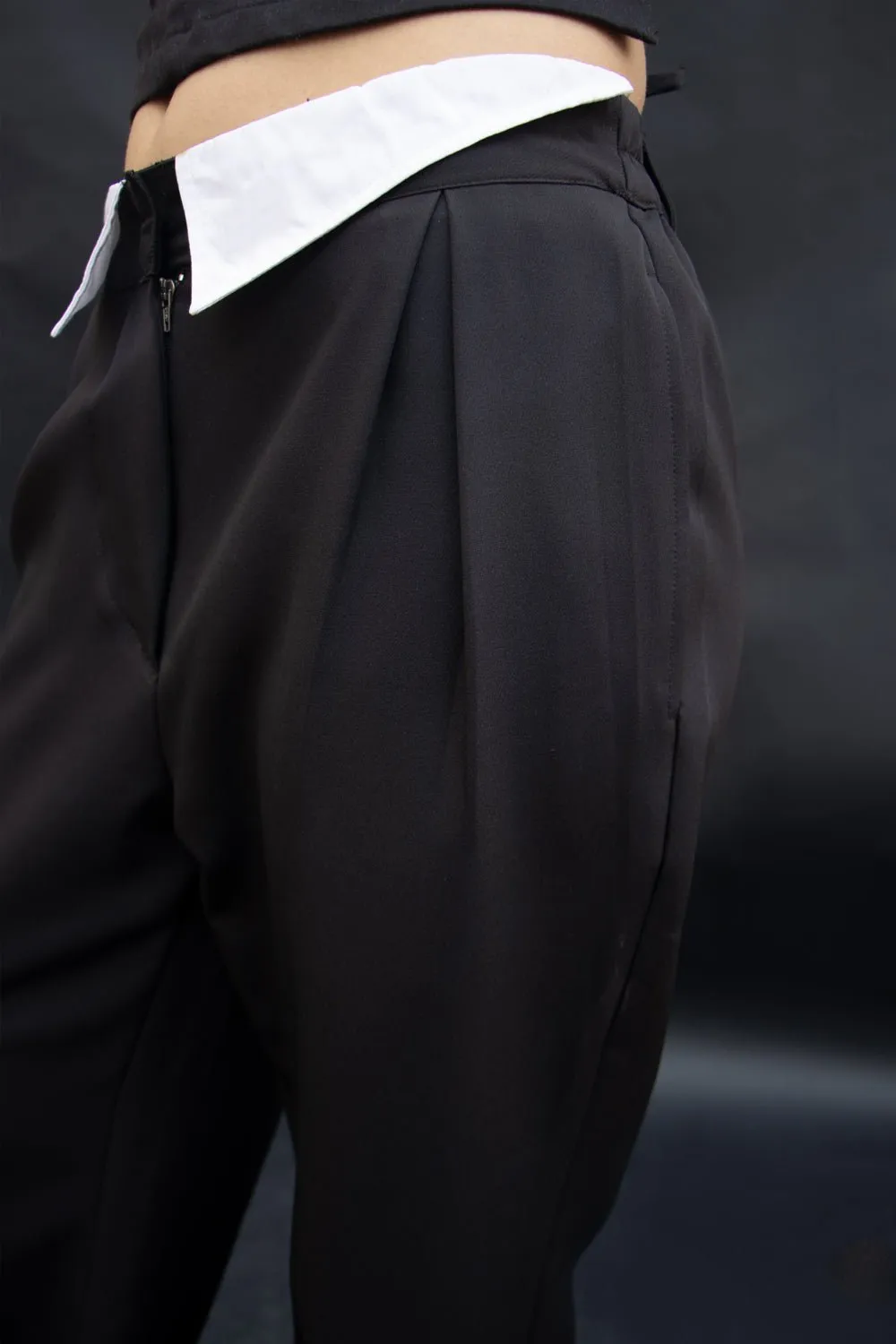 Black Rory Tailored Korean Trouser