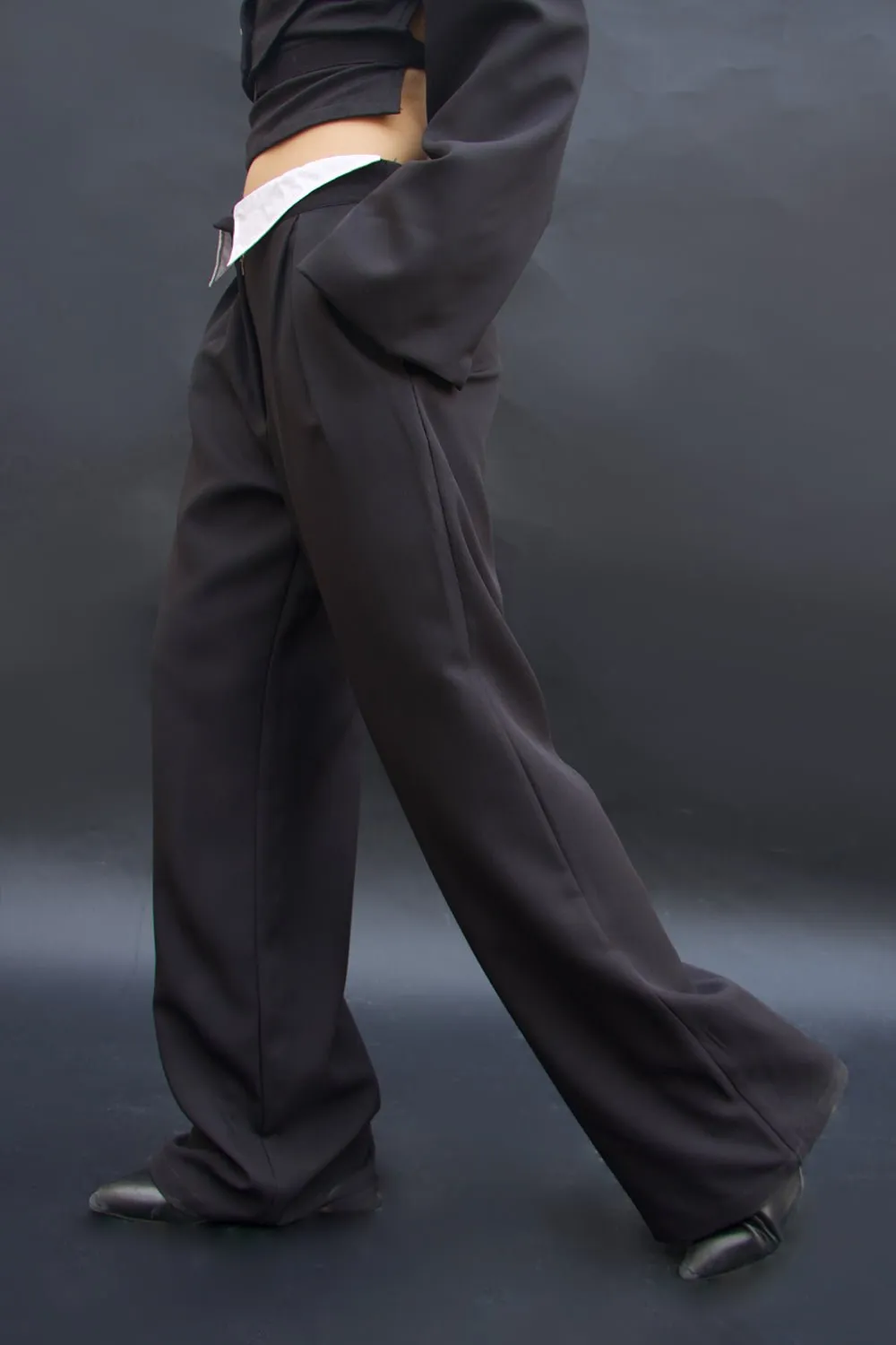 Black Rory Tailored Korean Trouser