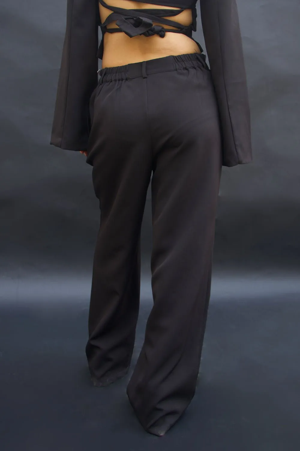 Black Rory Tailored Korean Trouser