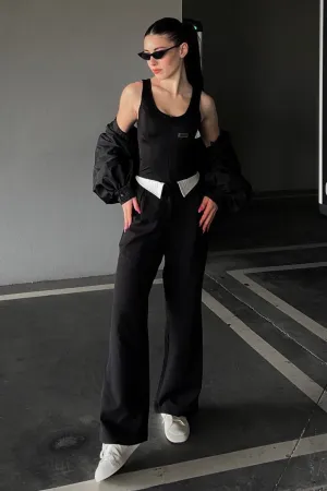 Black Rory Tailored Korean Trouser