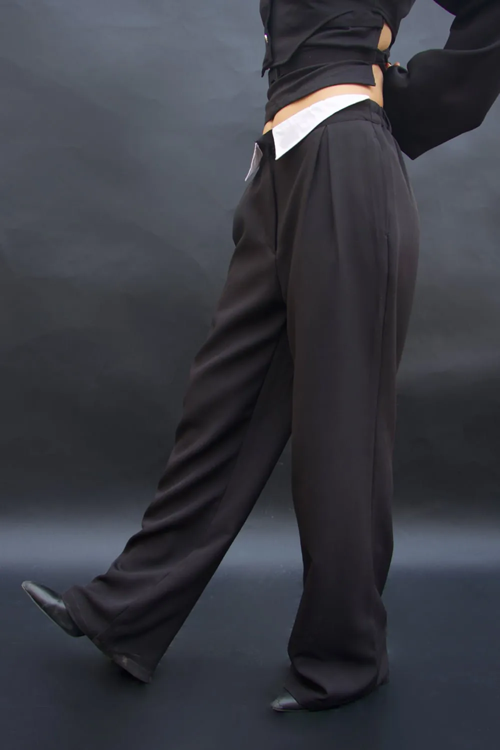 Black Rory Tailored Korean Trouser