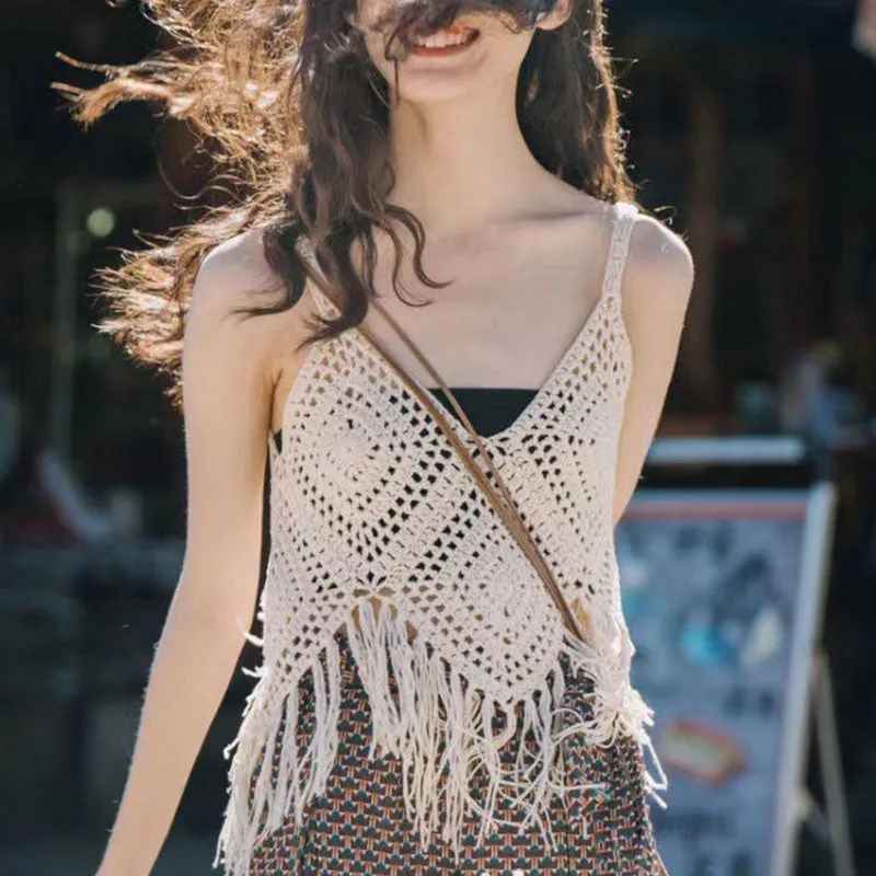 Bohemian Crocheted Camisole Top