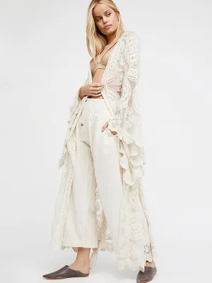 Bohemian Lace Cardigan Sweater