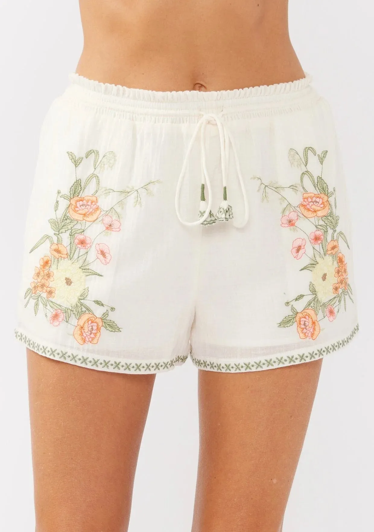 Boho Embroidered top and Shorts Set