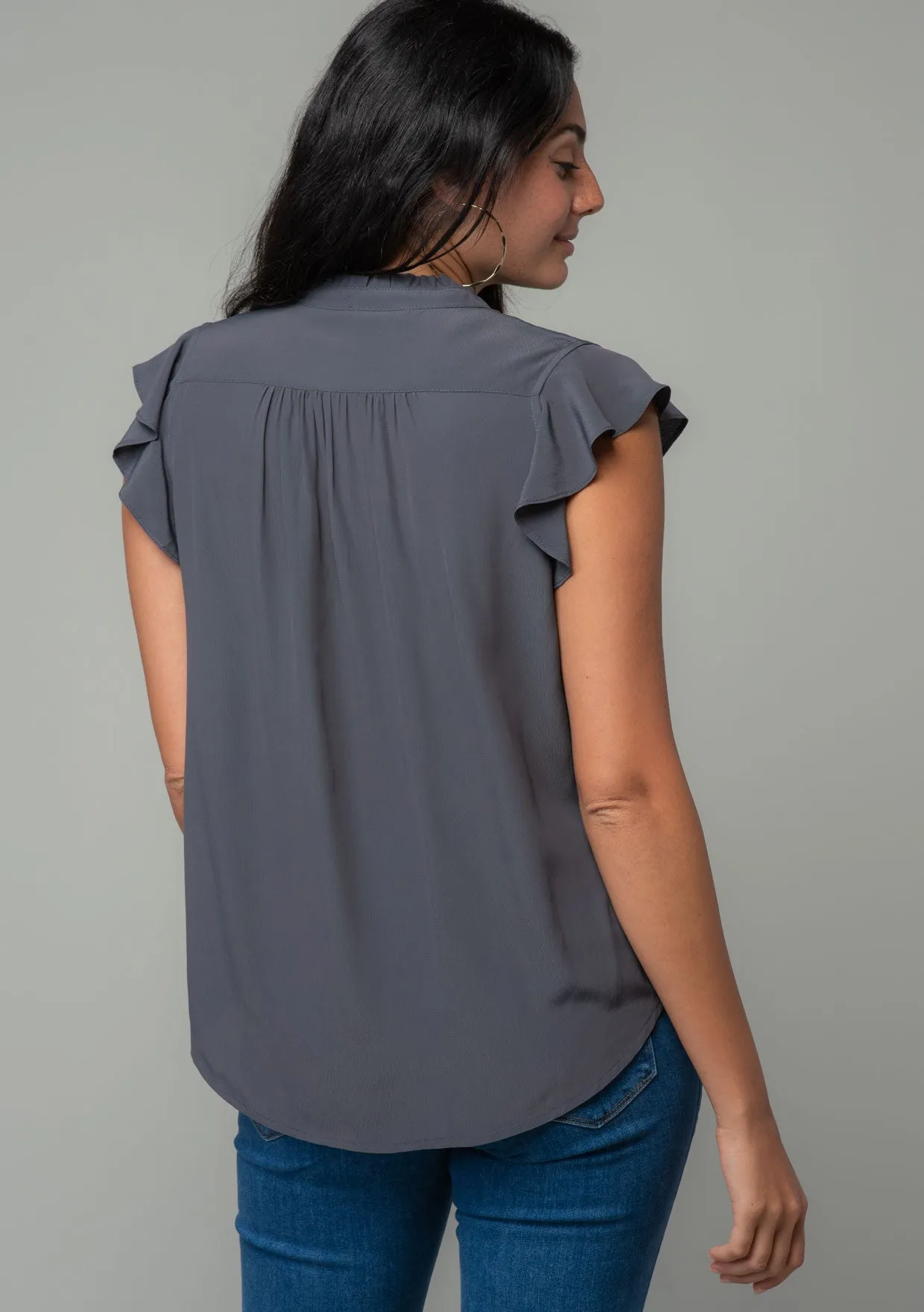 Boulevard Flutter Sleeve Top