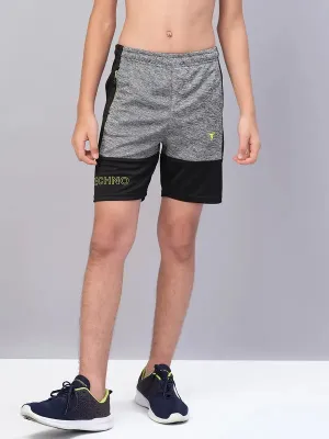 Boys Melange Slim Fit Shorts with TECHNO GUARD