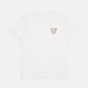 BRIXTON HUBAL RELAXED TEE - White/Brass