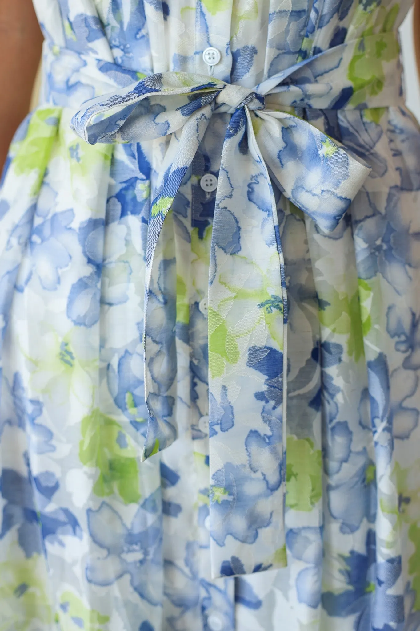 Button Down Floral Midi Dress