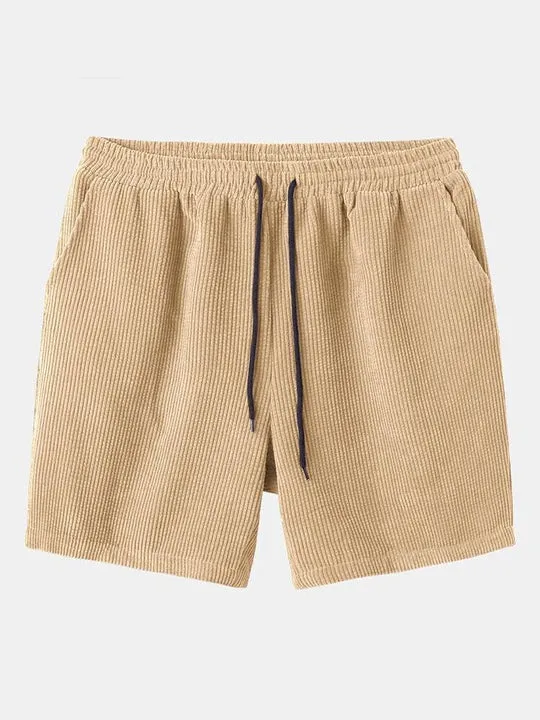 Casual Pocket Detail Plain Beach Shorts
