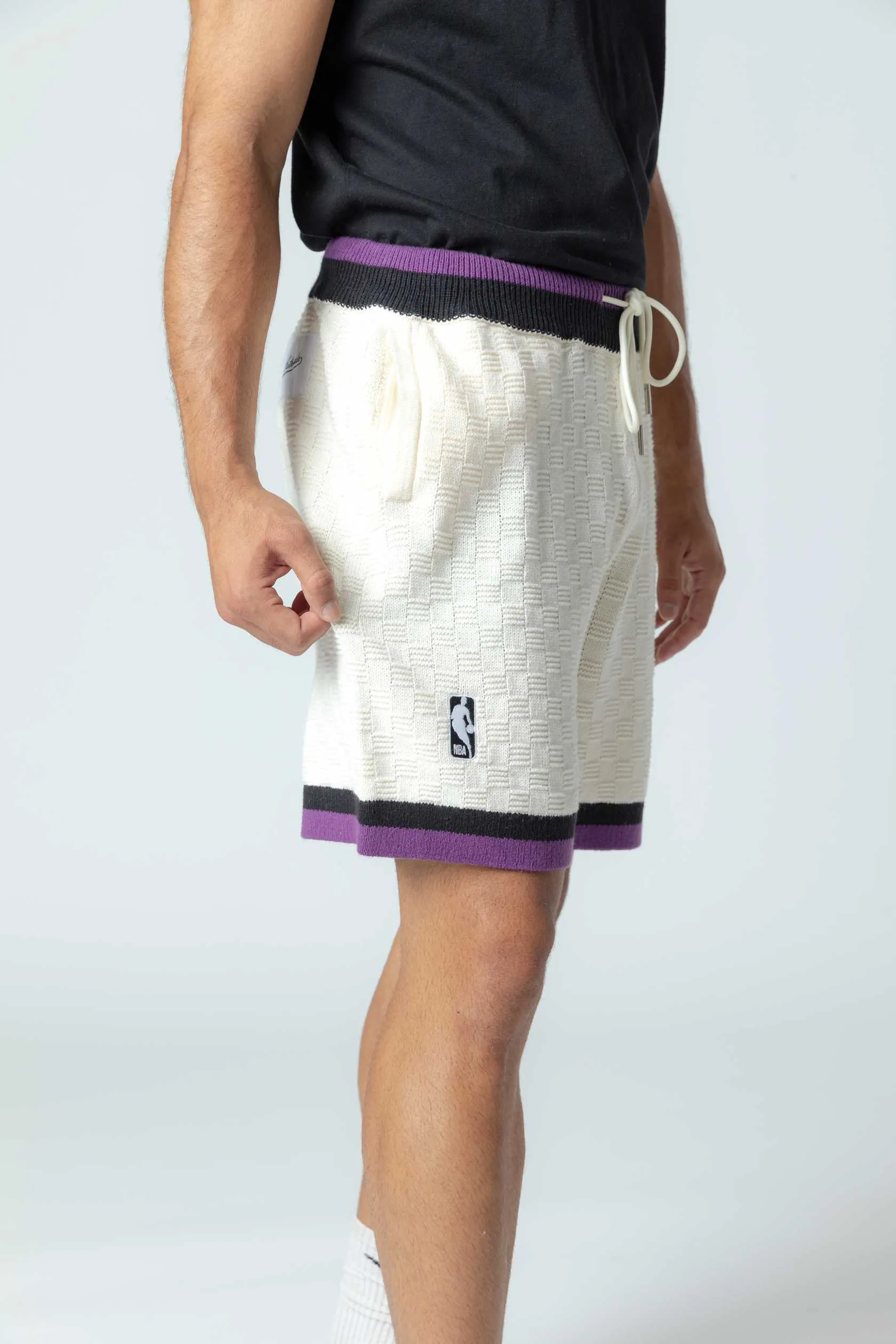 Checkered Knit Shorts