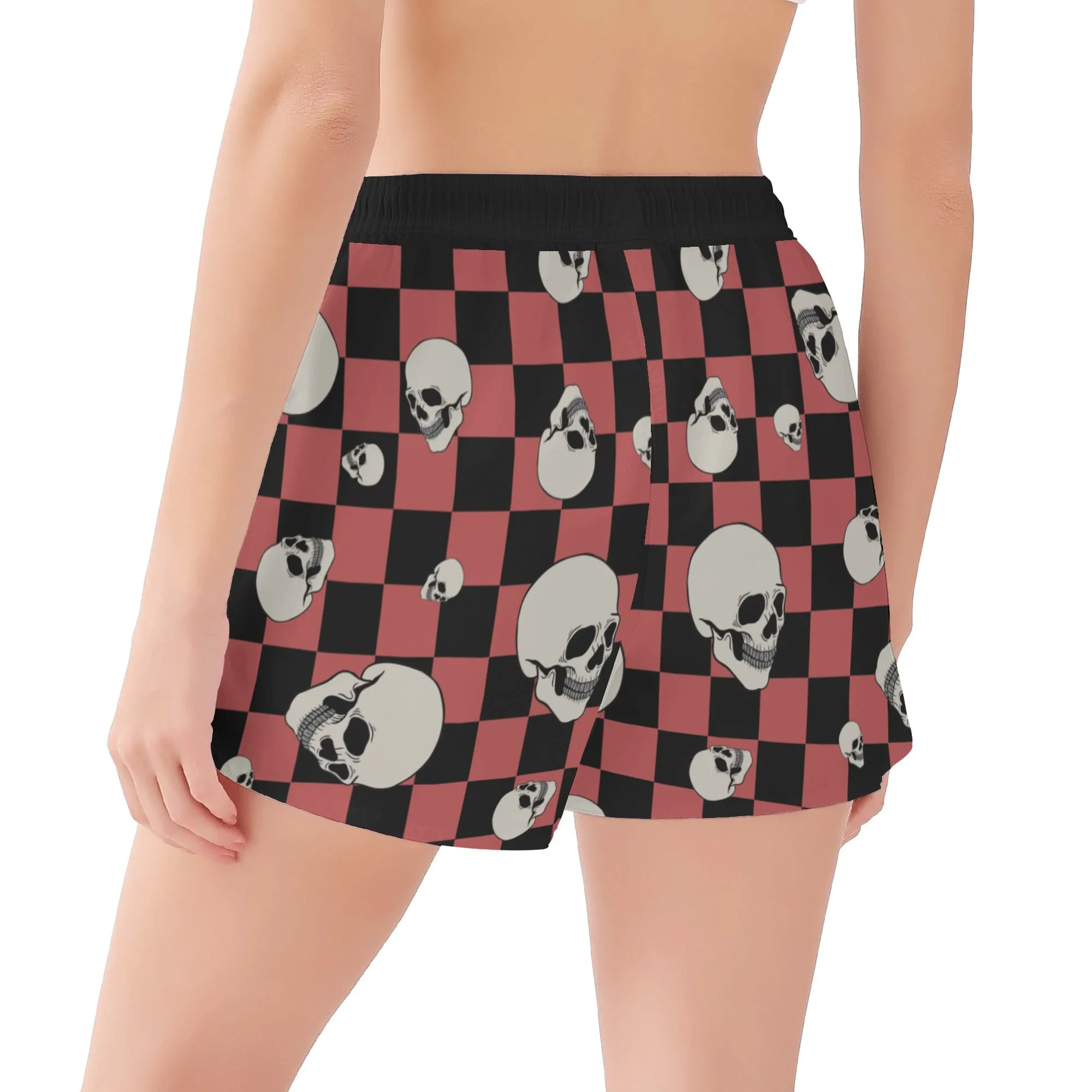 Checkers and Skulls Casual Shorts