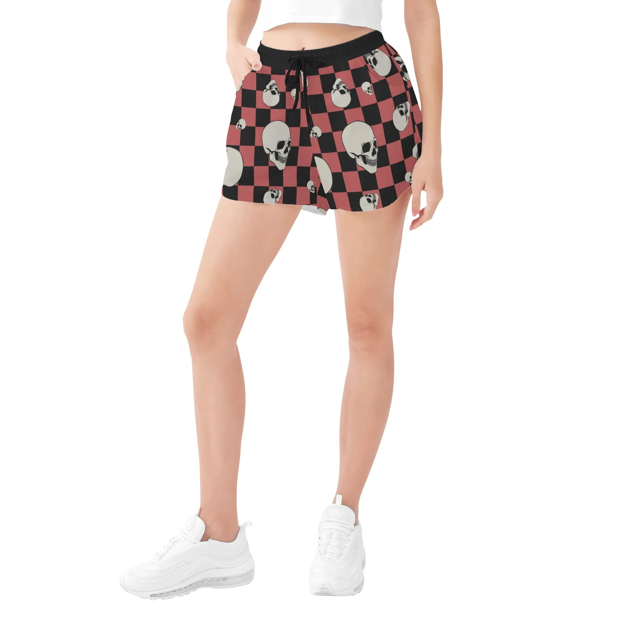 Checkers and Skulls Casual Shorts