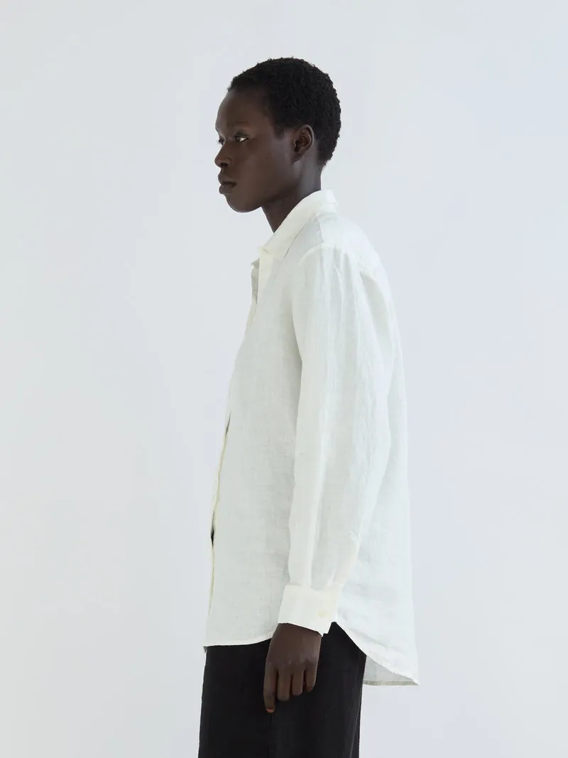 CLASSIC LINEN BUTTON DOWN - SALT