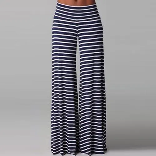 Clearance Striped Bodycon Fresh Fashion High Waist Bell-bottom Pants