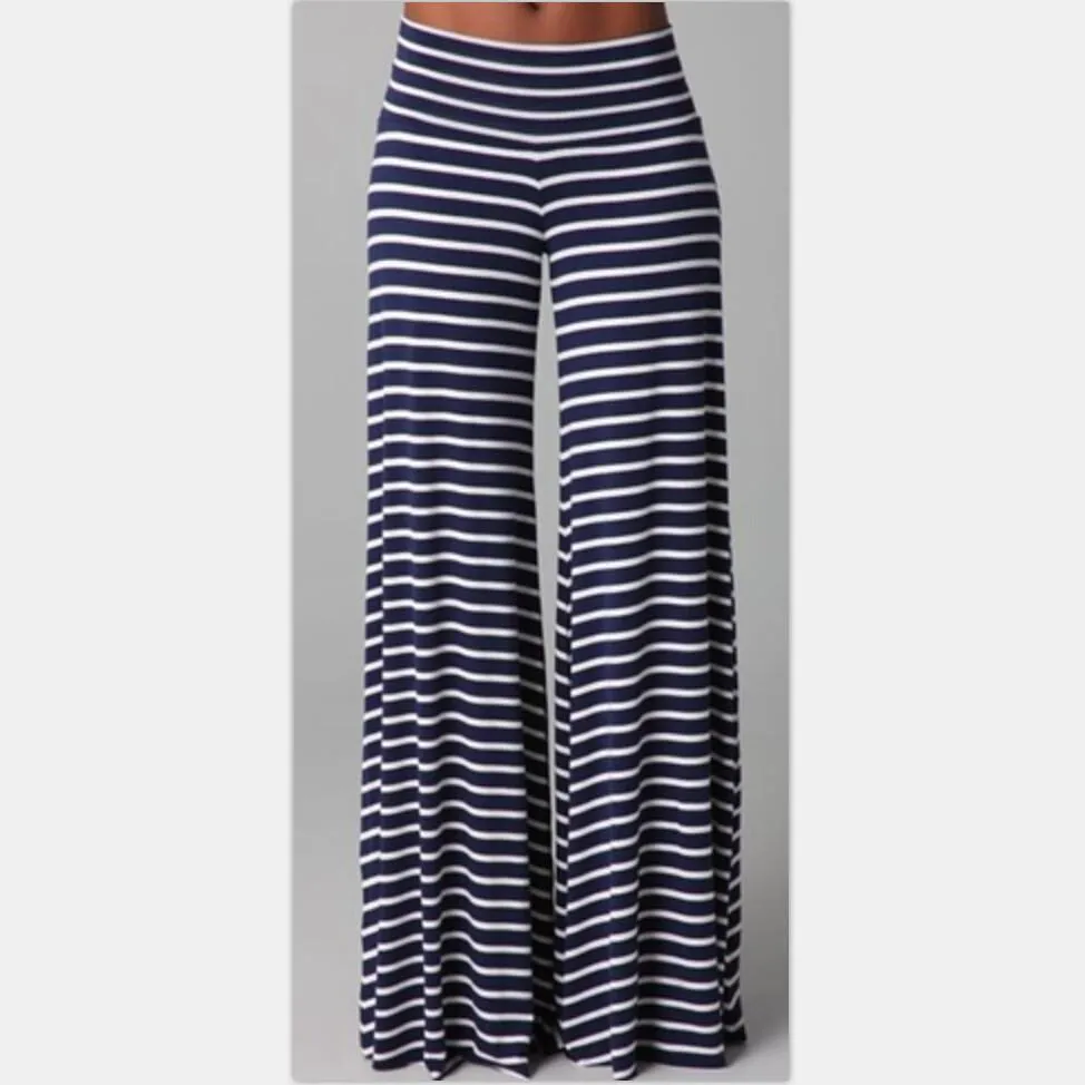 Clearance Striped Bodycon Fresh Fashion High Waist Bell-bottom Pants