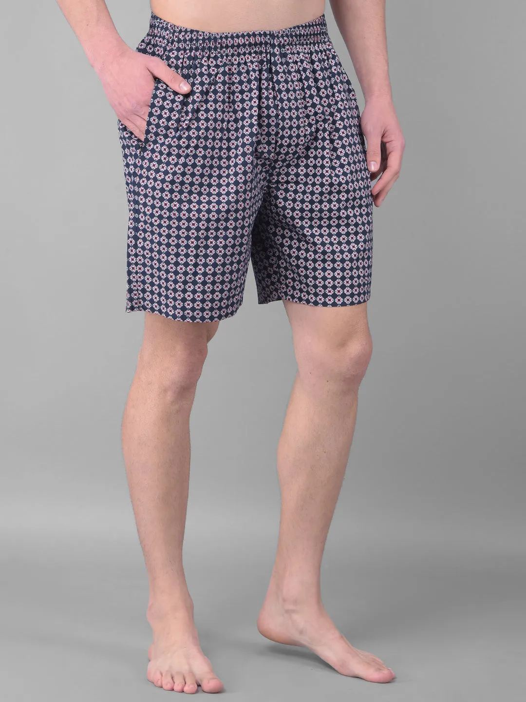 COBB NAVY RED PRINTED SHORTS