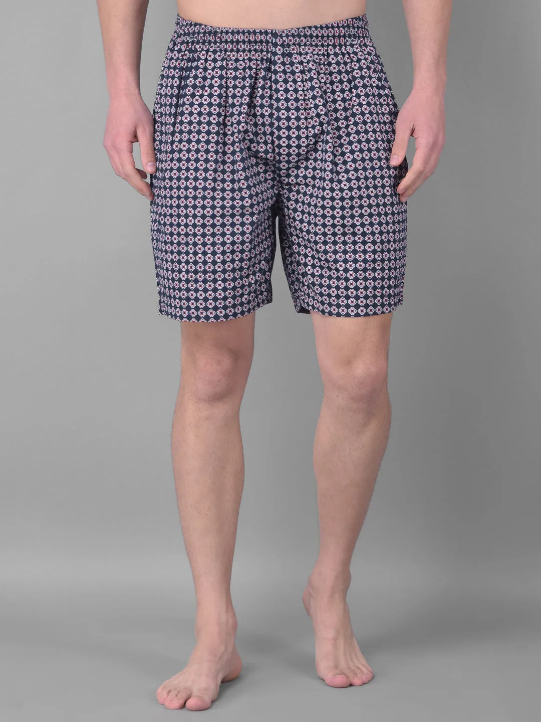 COBB NAVY RED PRINTED SHORTS