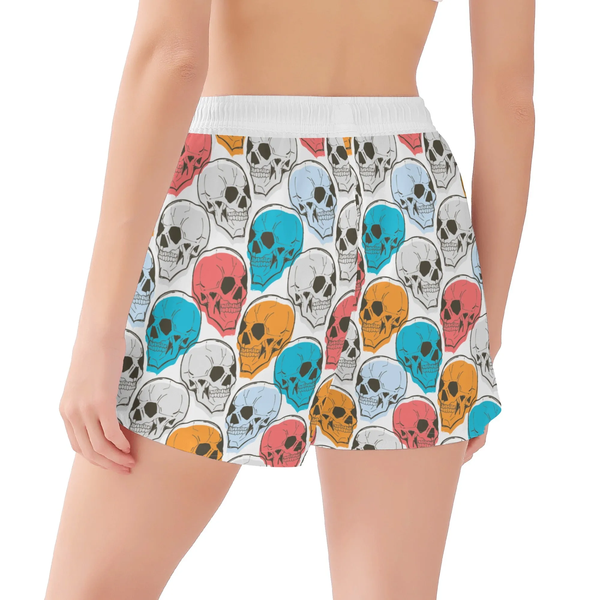 Colorful Skull Heads Casual Shorts