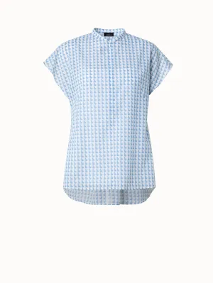 Cotton Voile Tunic Blouse with Emma Print