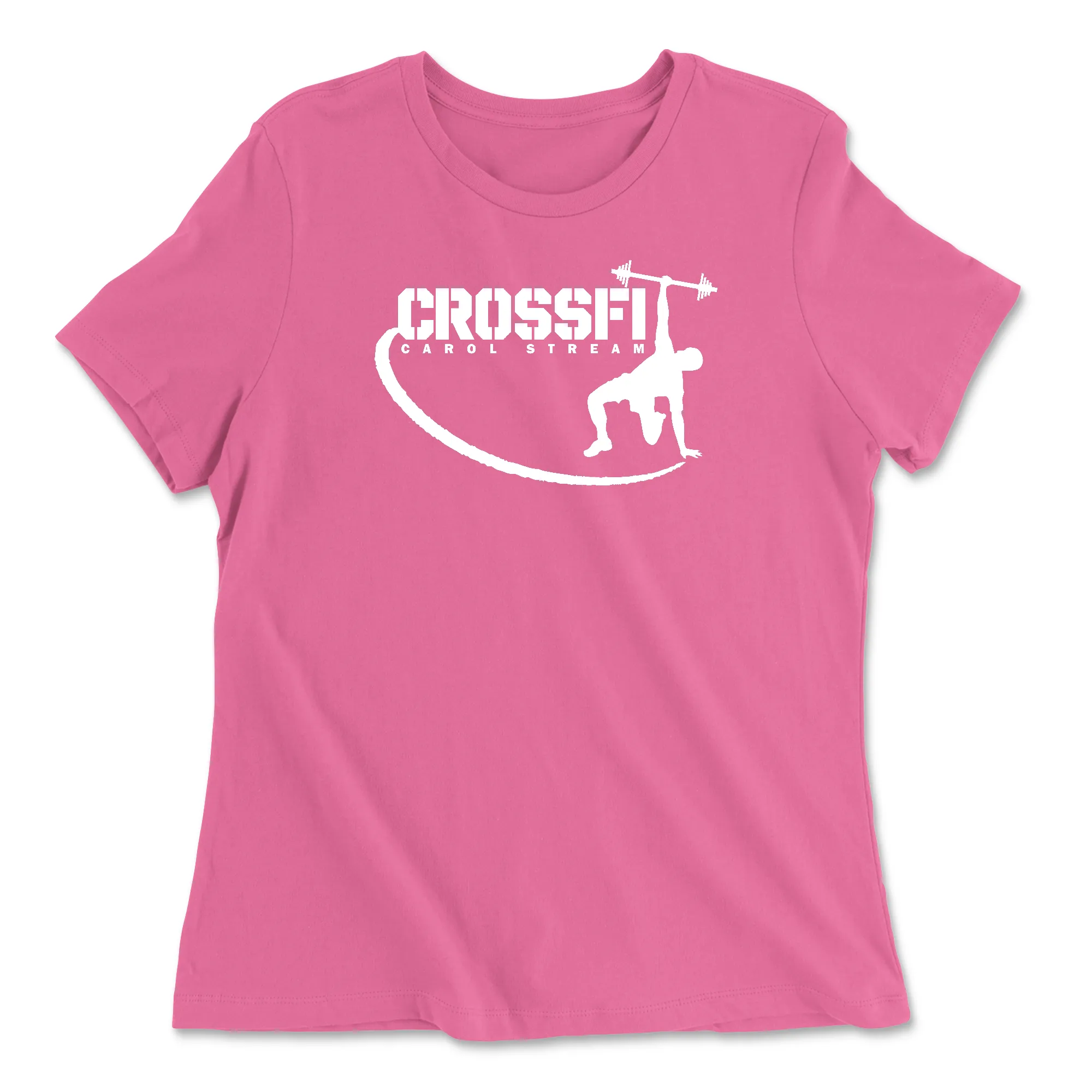 CrossFit Carol Stream White Womens - Relaxed Jersey T-Shirt