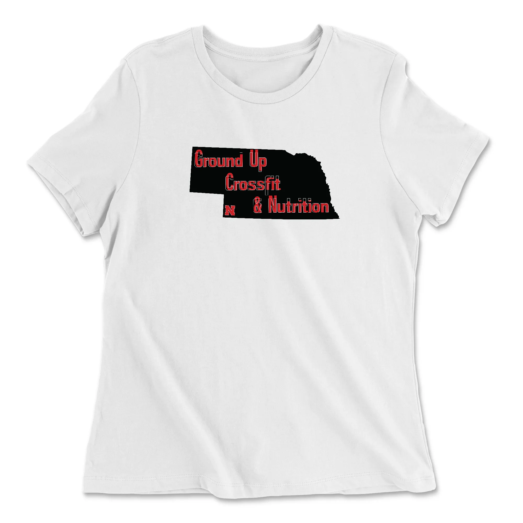 CrossFit Ground Up Nebraska (Black) Womens - Relaxed Jersey T-Shirt
