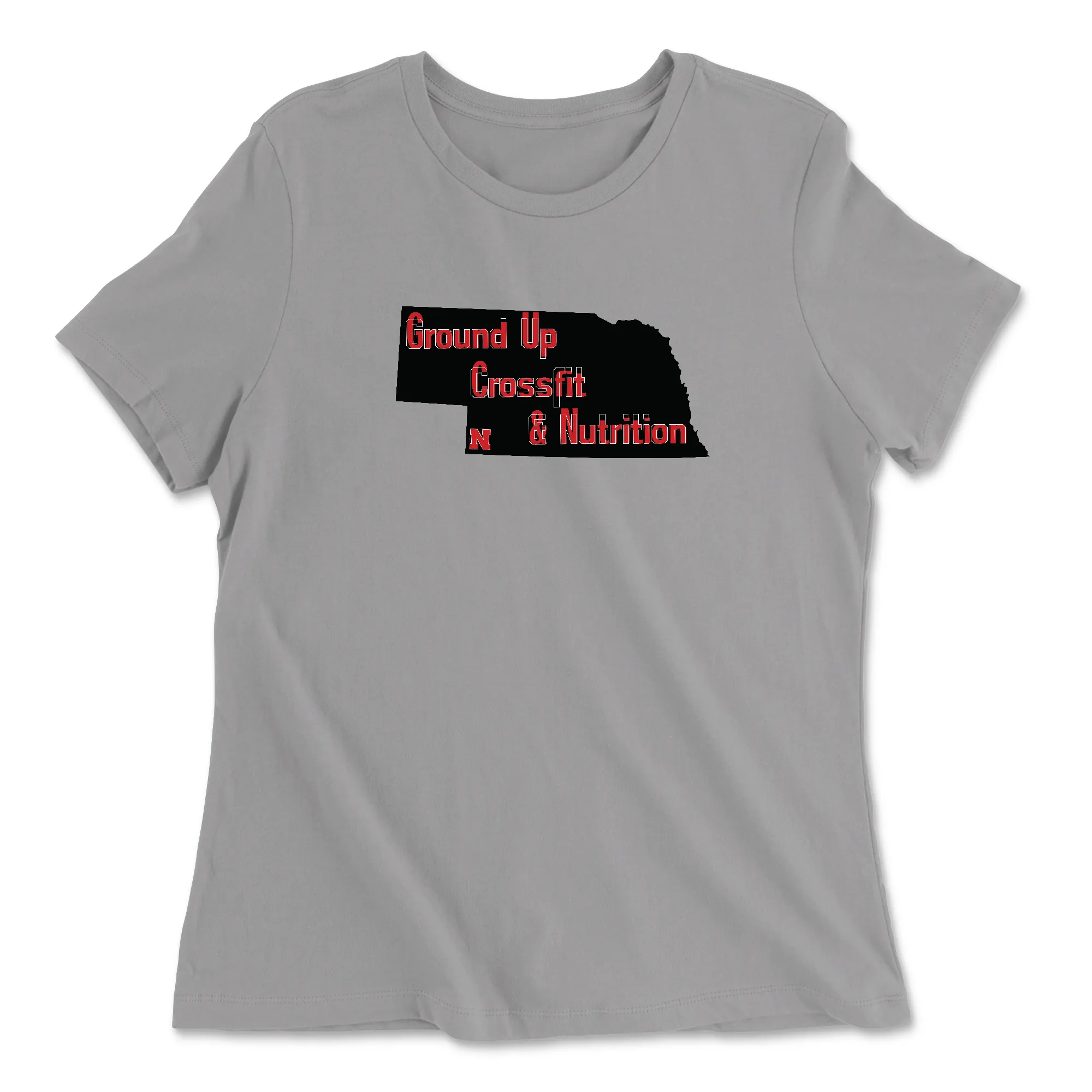 CrossFit Ground Up Nebraska (Black) Womens - Relaxed Jersey T-Shirt