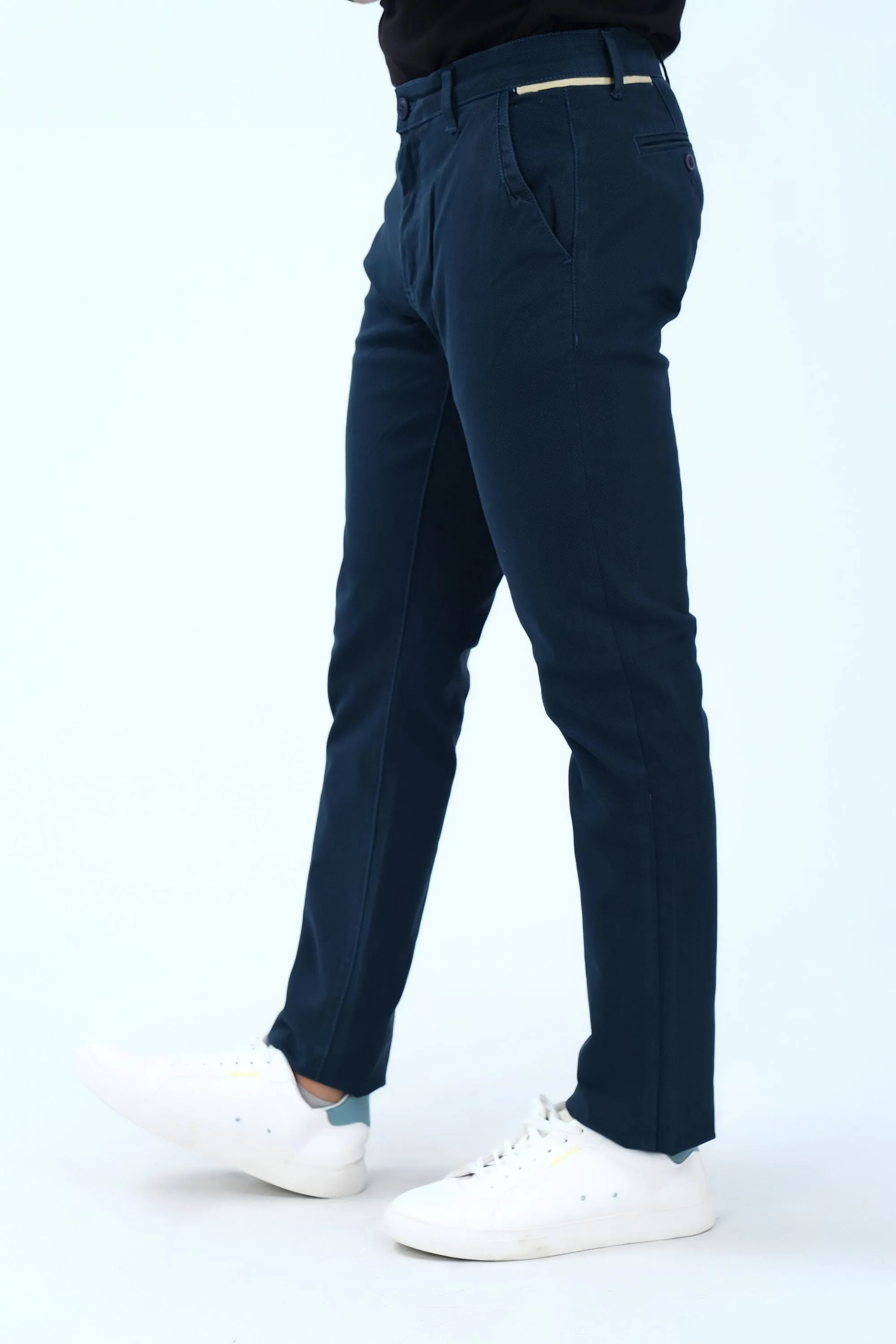 Dark Blue Smart Fit Fashion Pants